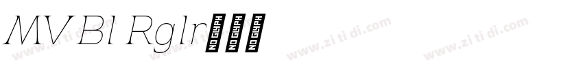 MV Boli Regular字体转换